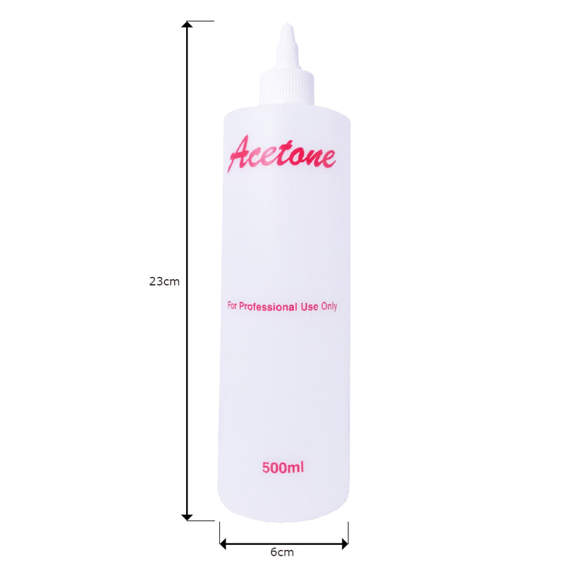 Empty Plastic Bottle Printed - Acetone 500ml