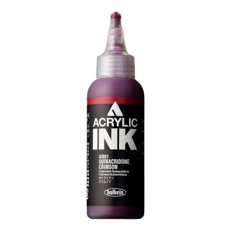 Holbein Acrylic Ink - Quinacridone Crimson 100ml